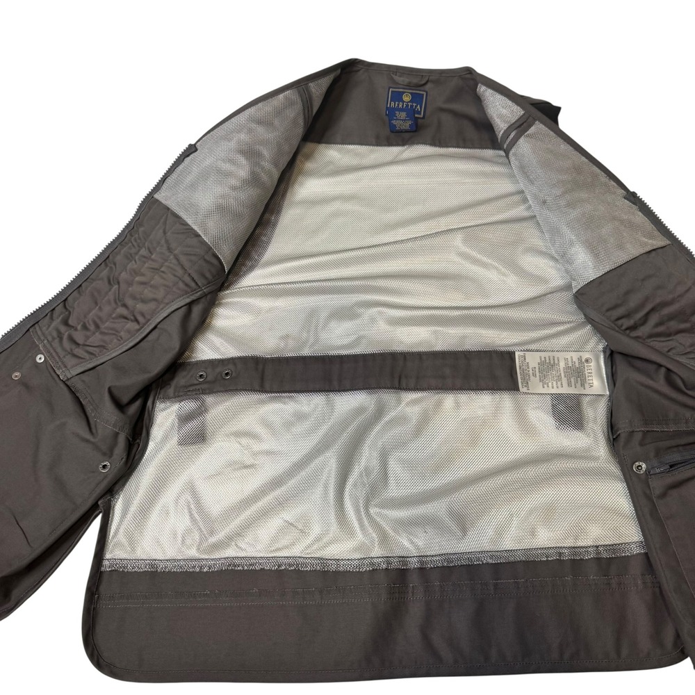 Beretta Silver Pigeon Shooting Vest Womans Medium Grey Tan Right Hand Recoil Pad - Picture 11 of 11